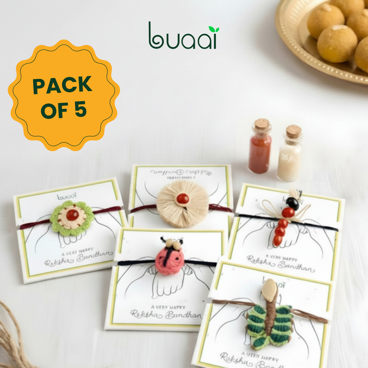 Plantable Rakhi - Set of 5