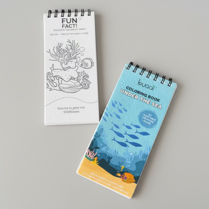 Under the Sea Plantable Colouring book