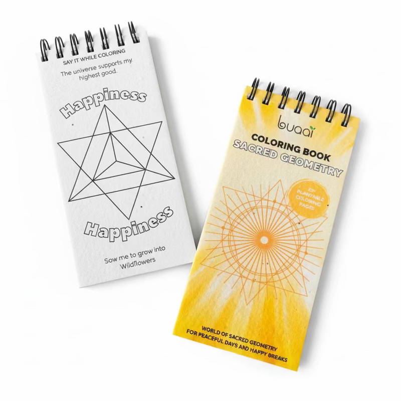 Sacred Geometry plantable Colouring book