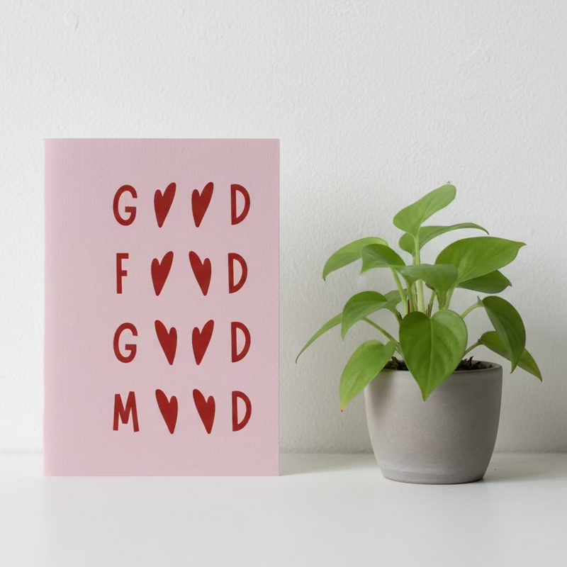 good food good mood plantable notebook