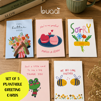 Plantable Greeting Card -2 (Set of 5)