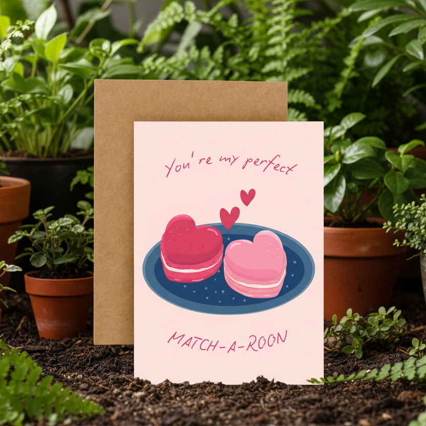 You're My Perfect Match-a-roon Plantable Greeting Card