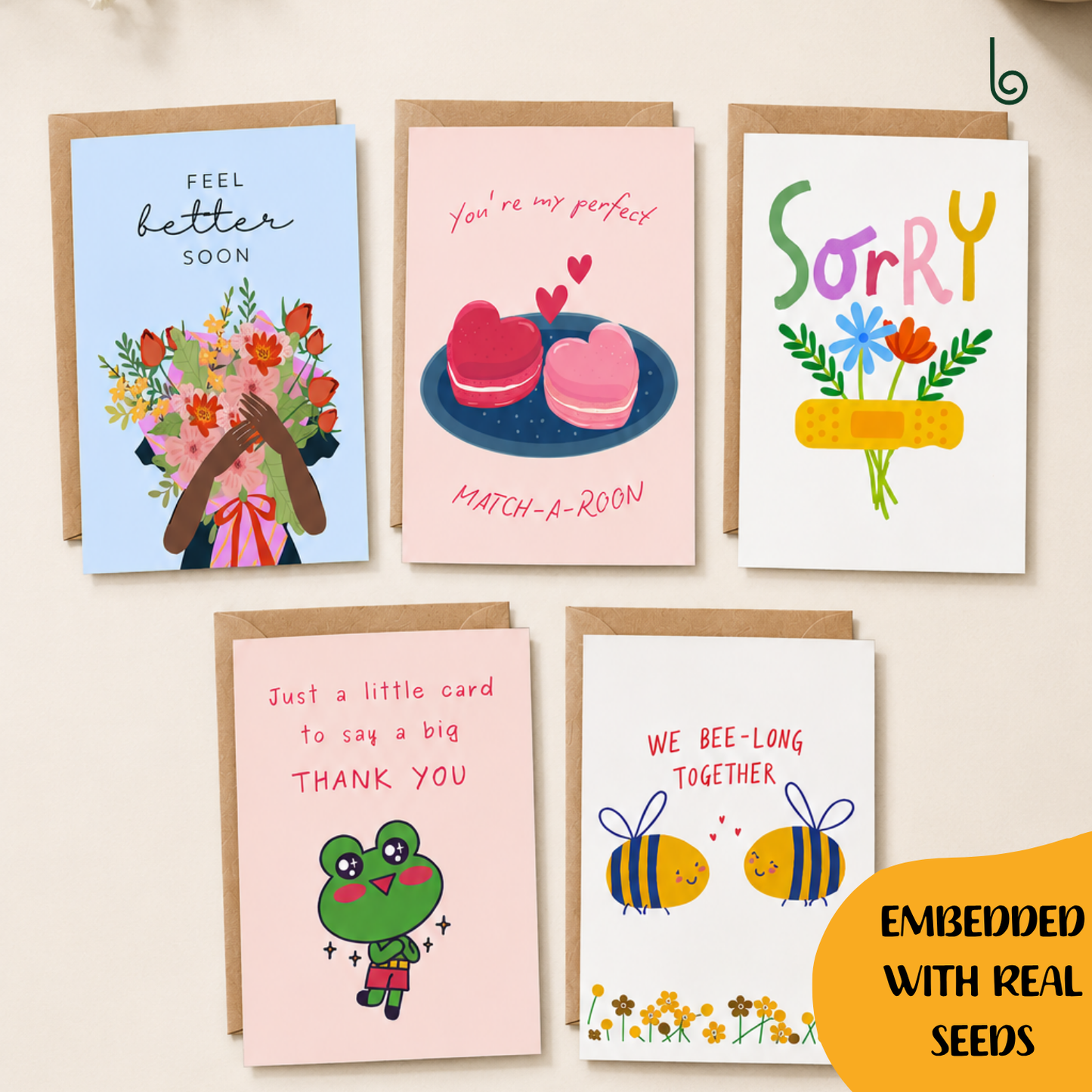 Plantable Greeting Card -2 (Set of 5)