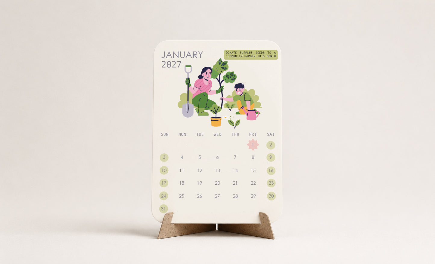 Growing Through the Year - Plantable Calendar (A6)