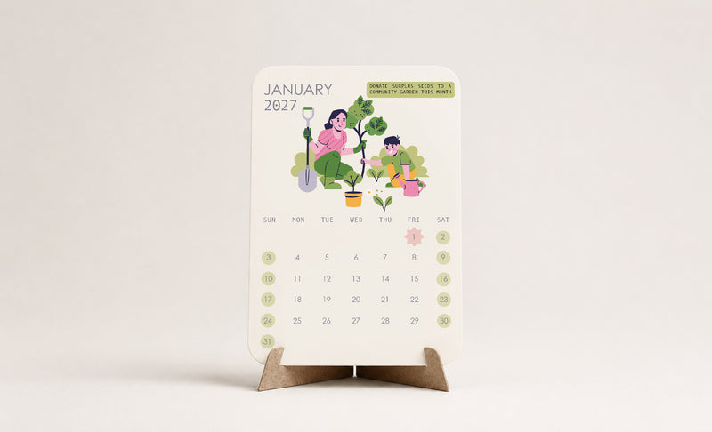 Growing Through the Year - Plantable Calendar (A6)